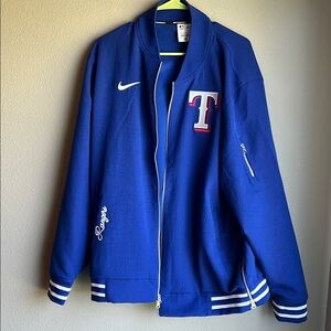 Nike Texas Rangers Authentic Collection Full-Zip Bomber Jacket
